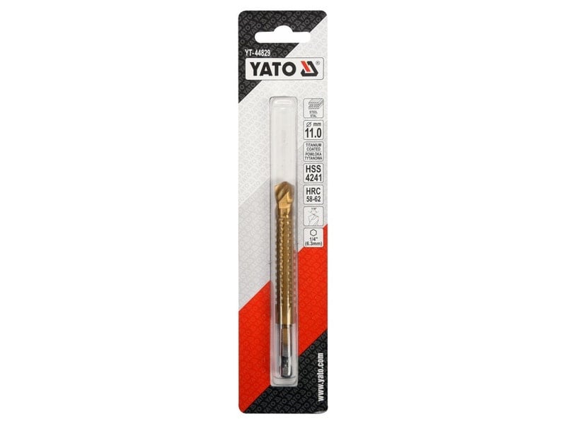 YATO Burghiu de frezat metalic 11,0 x 110 mm suport bit HSS-TiN - 2 | YEO