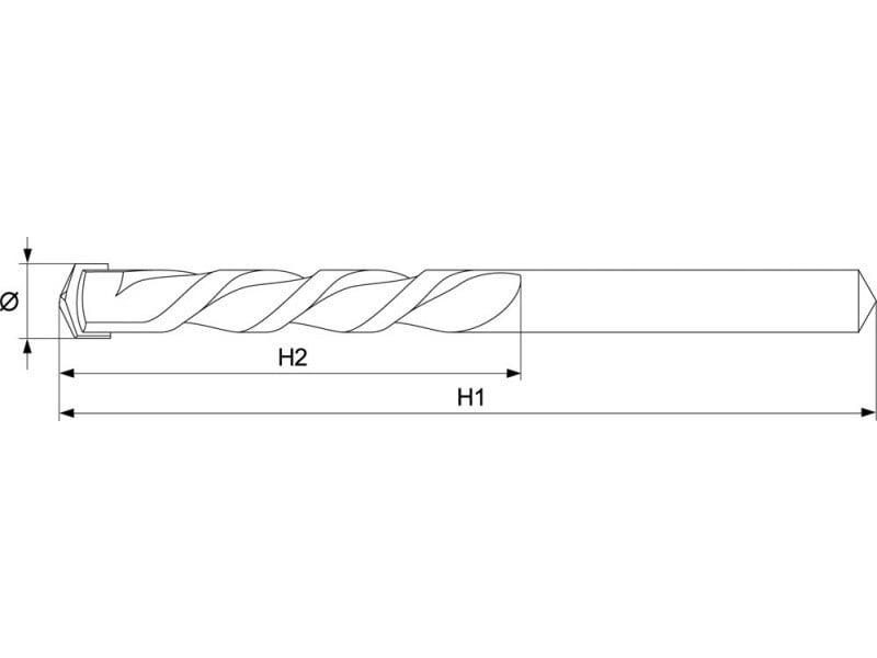 YATO Burghiu de rocă cilindric 14 x 180/120 mm - 1 | YEO