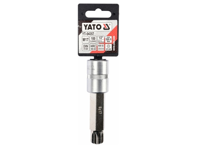 YATO Cheie tubulară cu bit lung Spline 1/2" M17 CrV - 2 | YEO