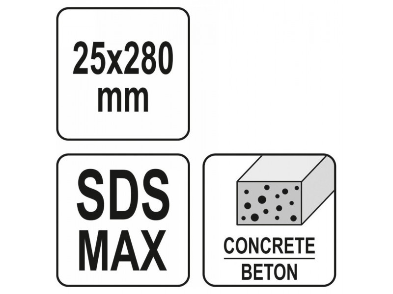 YATO Daltă plată 25x280 mm SDS-Max