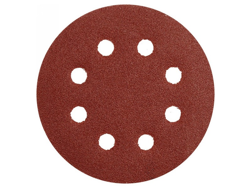 YATO Disc de fixare Velcro 125 mm / P80 8 găuri (5 buc)