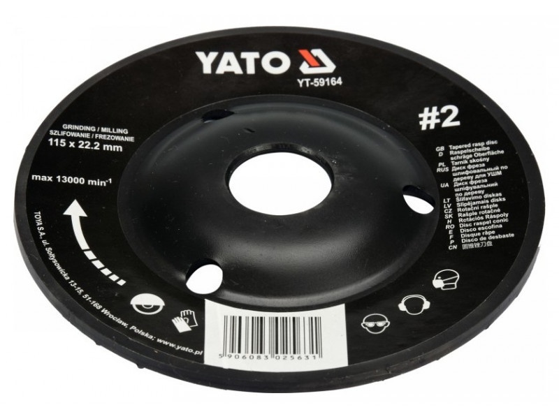 YATO Mace disc mediu #2 115 x 22,2 mm - 2 | YEO