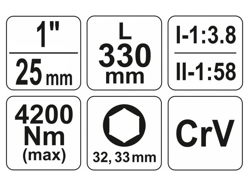 YATO Multiplicator de cuplu 1" 4200 Nm