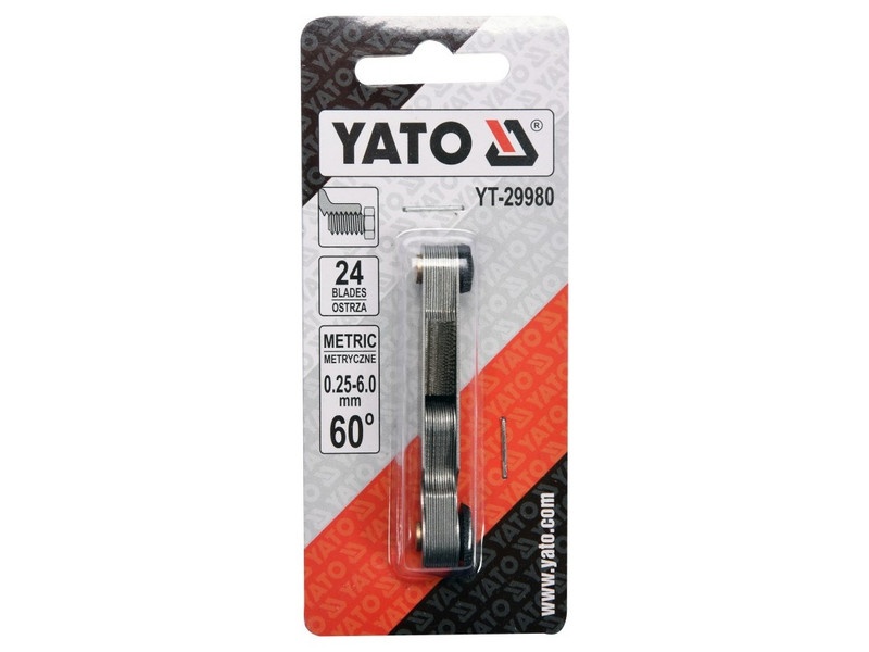 YATO Pieptene filetat 24 lame metrice 0,25-6,0 mm 60° - 1 | YEO