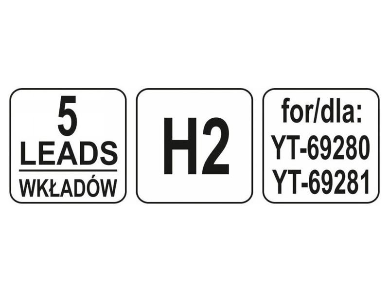 YATO Răzuitor cu inserție de grafit 110 mm gri H2 (5 buc) - 2 | YEO