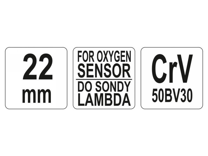 YATO Senzor Lambda soclu 22 mm CrV - 3 | YEO