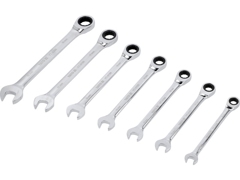 YATO set cheie stea cu clichet 7 piese (10-19 mm) CrV - 1 | YEO