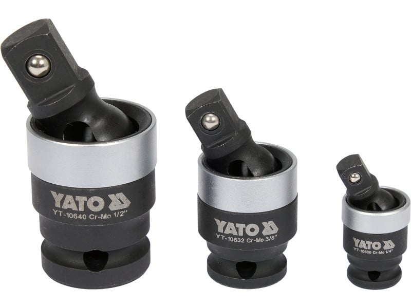 YATO Set de 3 piese de cuplaje articulate pentru mașini 1/4" 3/8" 1/2" CrMo - 1 | YEO