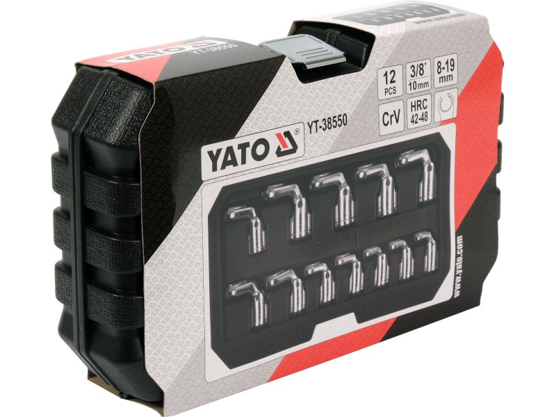 YATO Set de chei tubulare cu stea deschisă 12 piese 3/8" 8-19 mm CrV