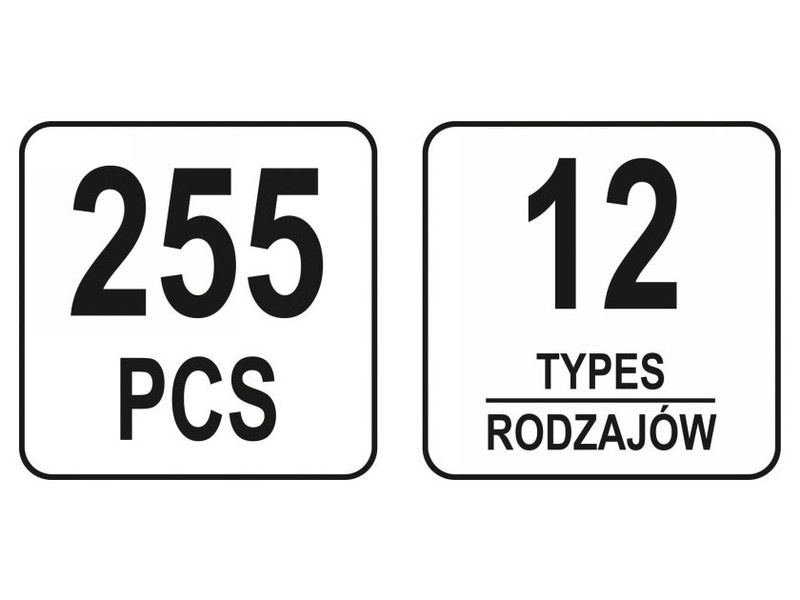 YATO Set de patent din plastic 255 piese Volkswagen