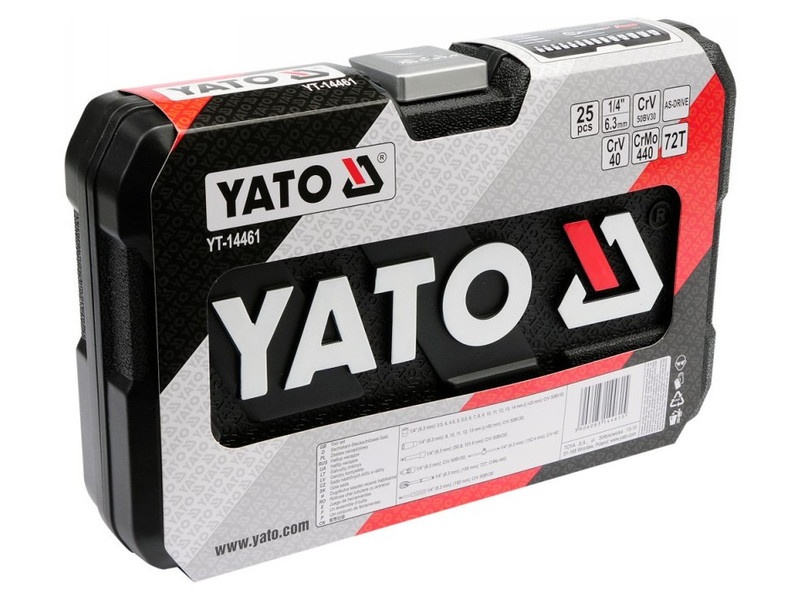 YATO set de prize 25 piese 1/4" 3,5-14 mm CrV - 4 | YEO