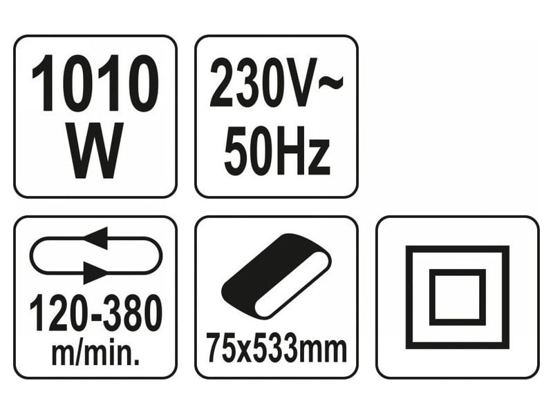 YATO Șlefuitor cu bandă 75 x 533 mm 1010 W