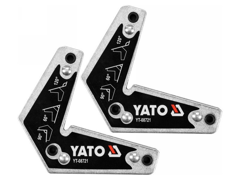 YATO Suport pentru piese de sudură magnet 60-90-120°/10 kg (2 buc)