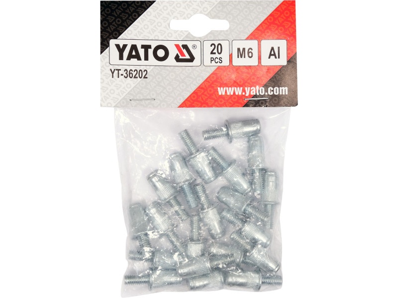 YATO Șurub M6 aluminiu (20 buc)