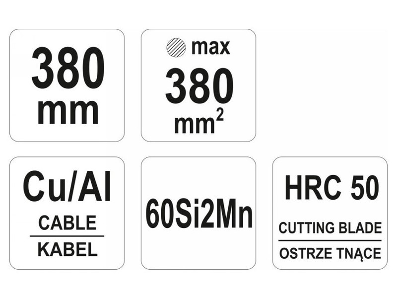 YATO Tăietor de cablu cu clichet 380 mm d=22 mm - 2 | YEO