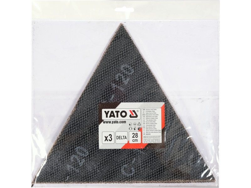 YATO Velcro delta plasă de șlefuit 280 mm / P120 (3 buc)