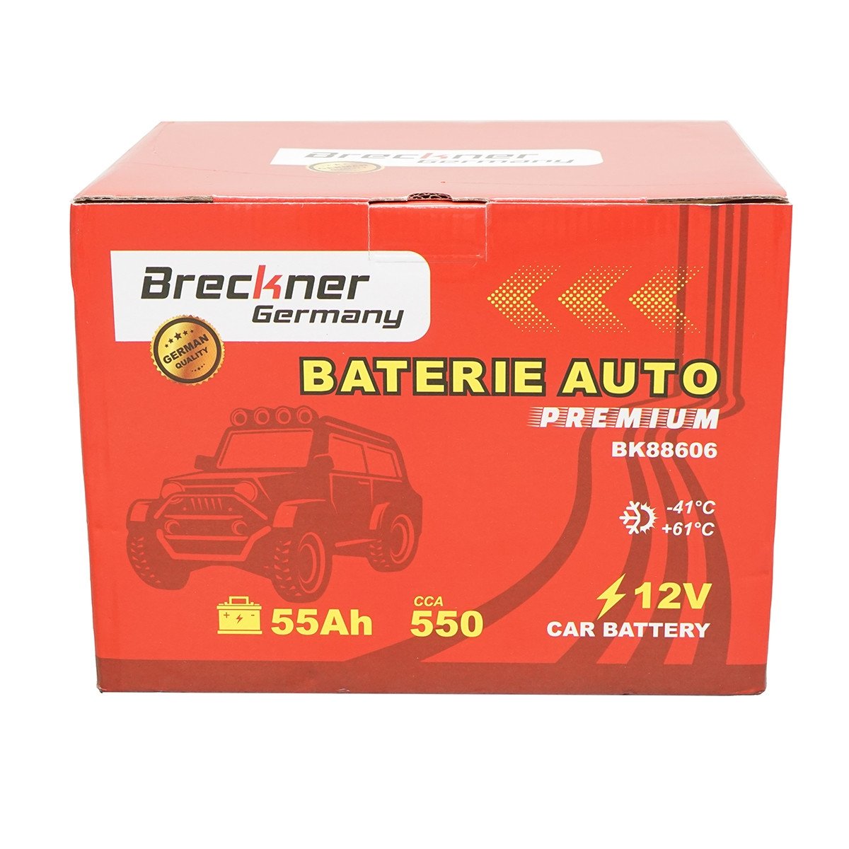 Acumulator, baterie auto 55Ah, 500A, 12V, Cod: BK88606, Brand: BRECKNER GERMANY