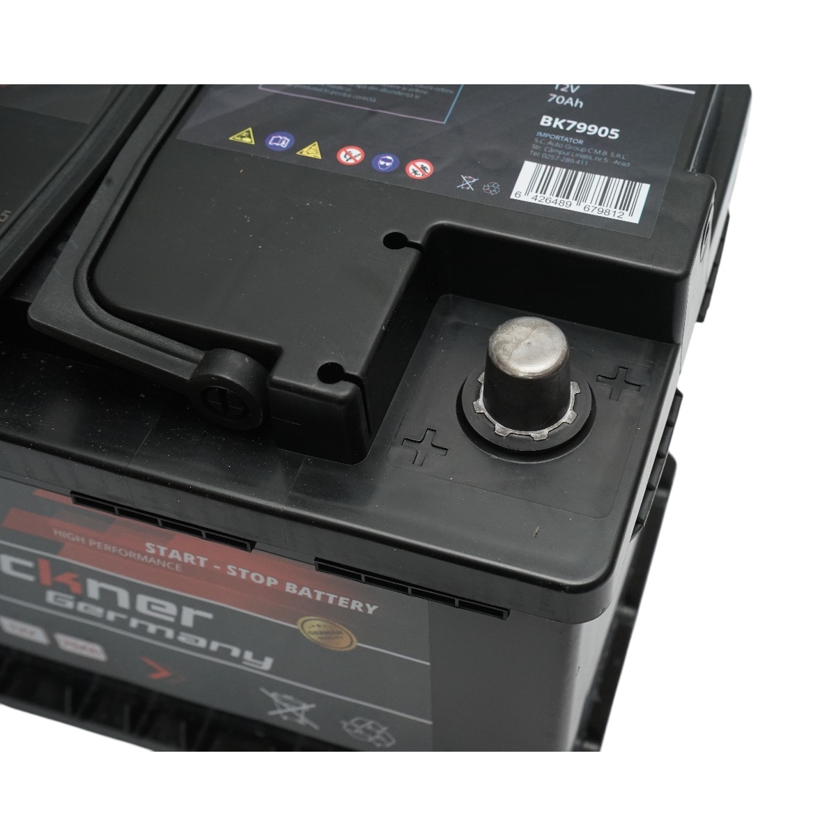 Baterie auto AGM start-stop 12V/70Ah, 700A la pornire 275x175x195mm Breckner Germany, BK79905