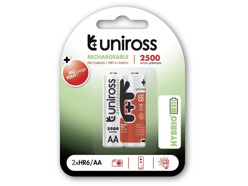 Baterie UNIROSS AA/ceruza 1.2 V 2500 mAh (2 buc)