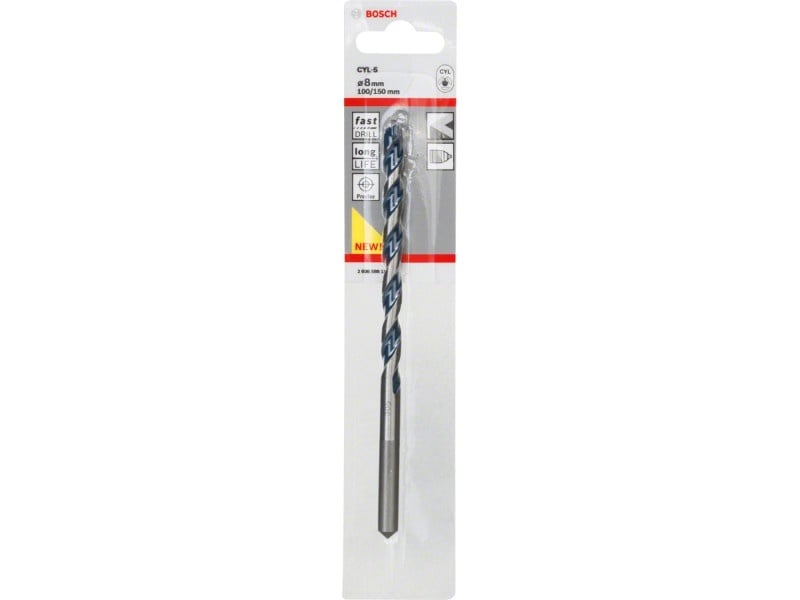 BOSCH Burghiu pentru piatră 8,0 x 150/100 mm cu două tăișuri CYL-5