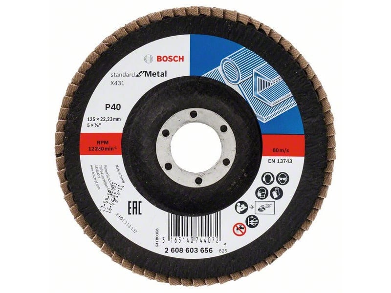 BOSCH Disc abraziv conic 125 x 22,2 / P40 oxid de aluminiu X431