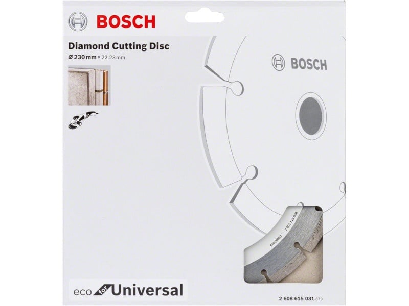 BOSCH Disc de tăiere diamantat 230 x 2,6 x 7,0 x 22,2 mm segmentat ECO pentru Universal - 1 | YEO