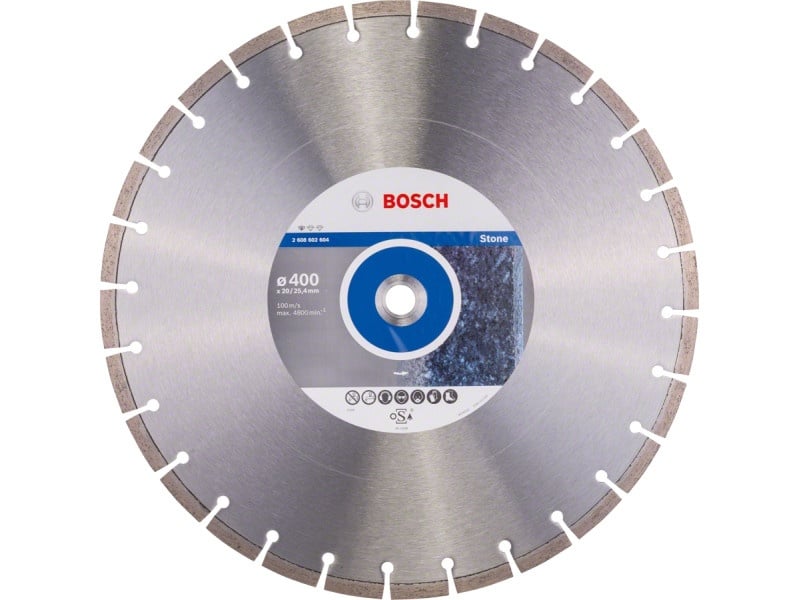 BOSCH Disc de tăiere diamantat 400 x 3,2 x 10 x 20,0/25,4 mm segmentat Standard pentru piatră