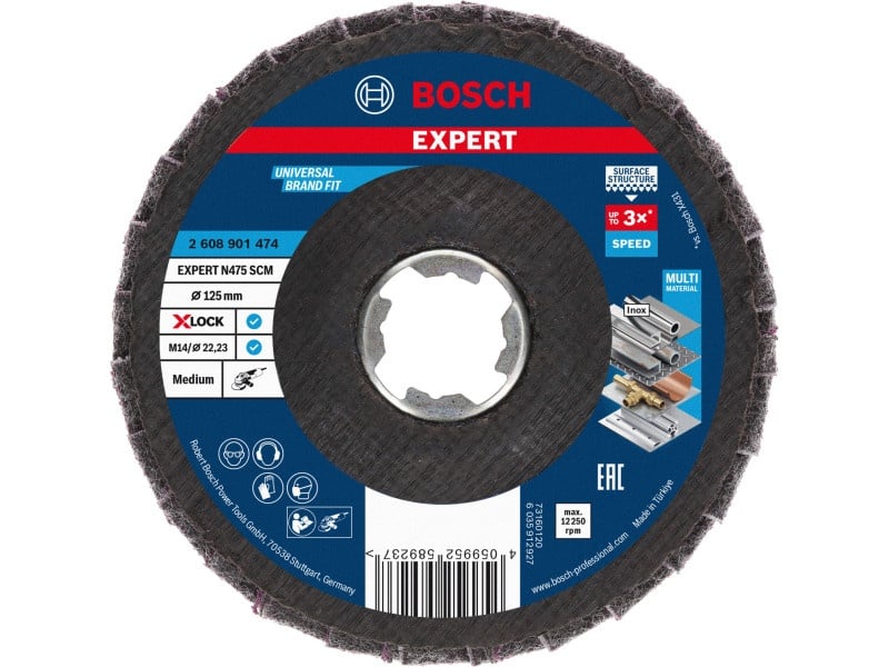 BOSCH EXPERT Discuri abrazive medii 125 x 22,2 N475 SCM X-LOCK