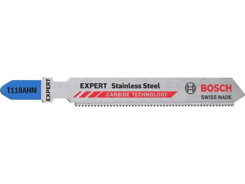 BOSCH EXPERT Pânză de ferăstrău pentru plăci inox T 118 AHM 83/1,1 mm cu vârf din carbură (3 buc)