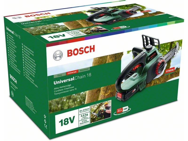 BOSCH ferăstrău cu lanț fără fir UniversalChain 18 (1 x acumulator 2.5 Ah + încărcător) - 1 | YEO