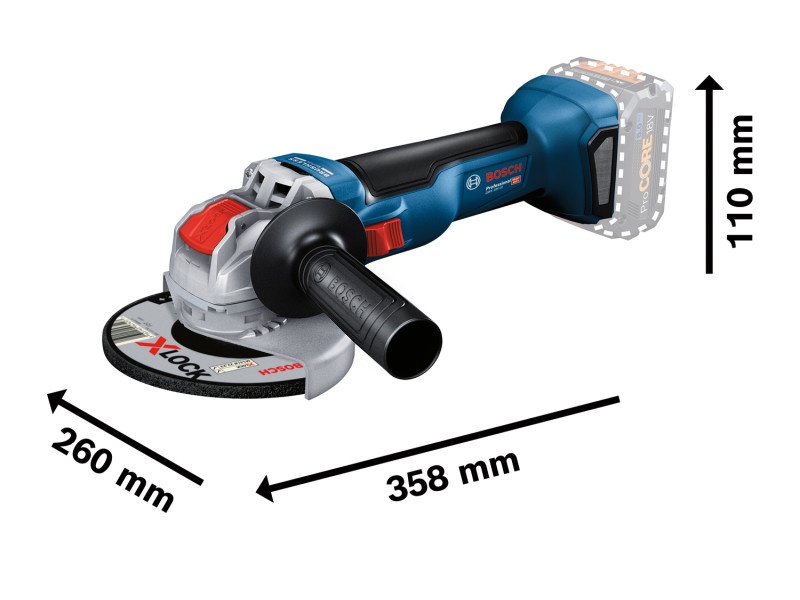 BOSCH GWX 18V-10 C polizor unghiular fără fir X-LOCK (fără acumulator și încărcător) - 1 | YEO