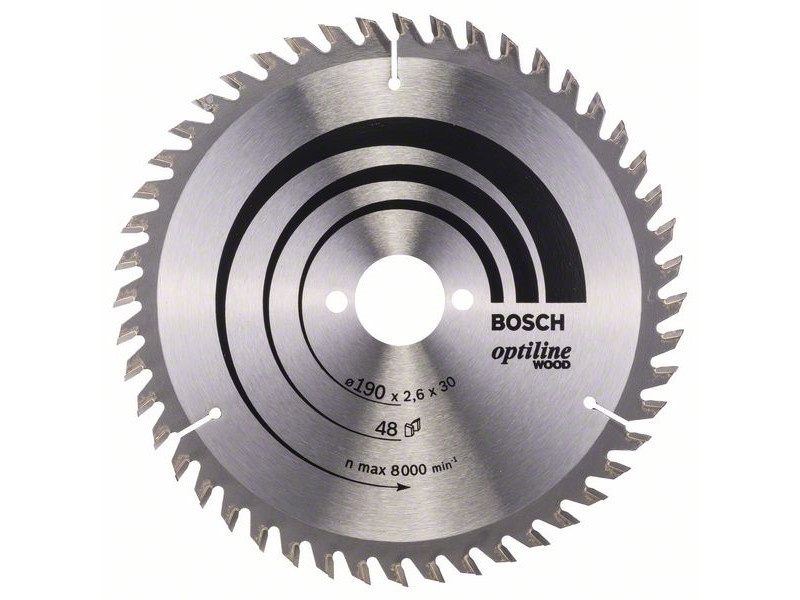 BOSCH Lamă de ferăstrău pentru lemn 190 x 30 x 2,6 mm / 48T Optiline Wood ATB