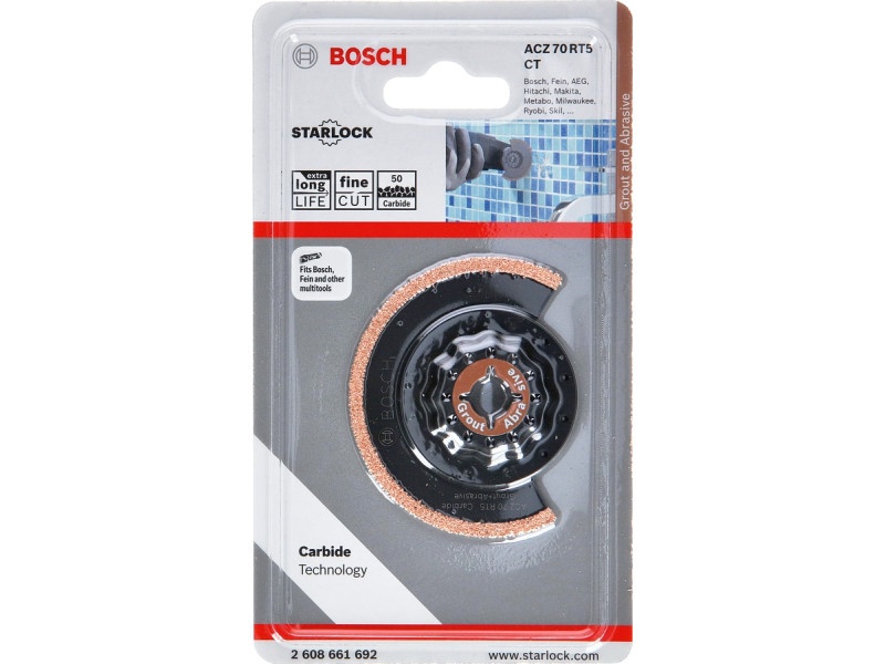 BOSCH Pânză de ferăstrău circular ACZ 70 RT5 70 x 1,6 mm cu vârf din carbură Starlock - 1 | YEO