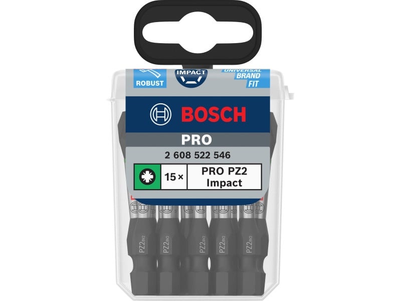 BOSCH PRO Impact bihegy PZ2 x 55 mm Tic Tac în cutie 1/4" Hex (15 buc) - 1 | YEO