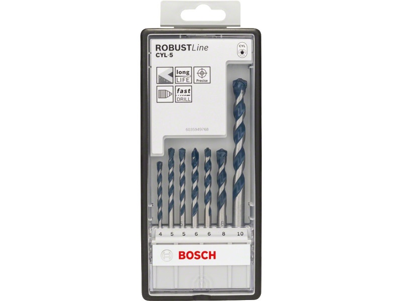 BOSCH Set de burghie pentru granit 7 piese cu două tăișuri CYL-5 - 1 | YEO