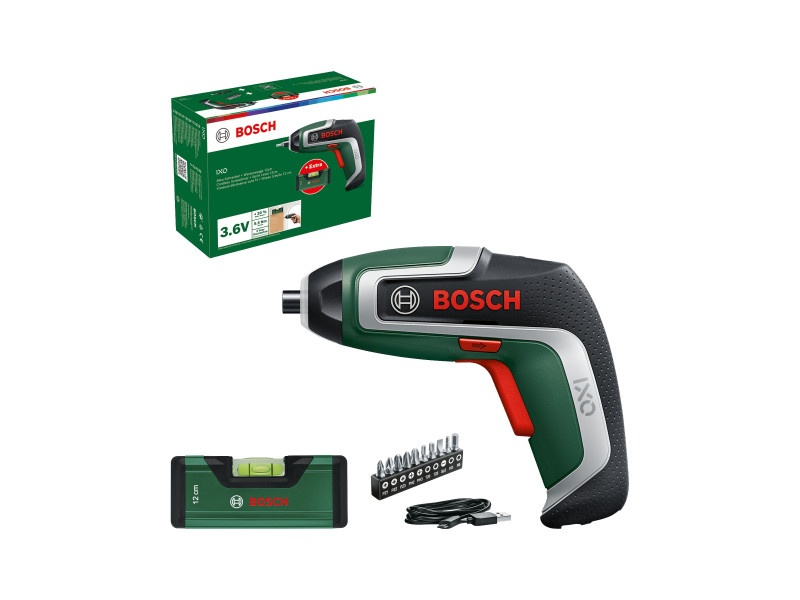 BOSCH Șurubelniță fără fir IXO 7 + indicator de apă de 12 cm