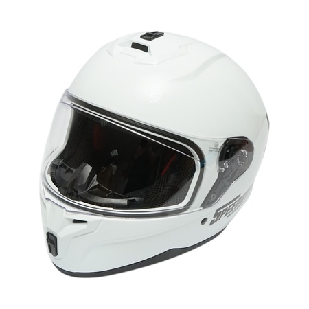 Casca moto integrala alba cu viziera transparenta, marimea XL Grit , Cod: DISTM85