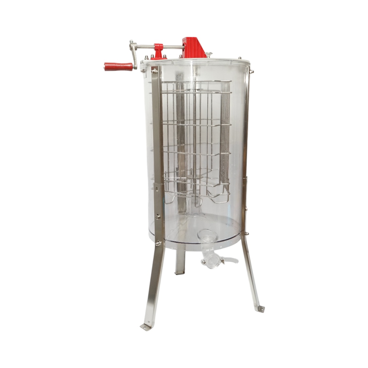 Centrifuga manuala apicola, extractor miere transparent cu 3 rame, Cod: DISTT69 - 1 | YEO