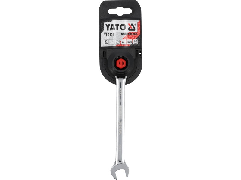 Cheie cu clichet YATO Star 13 mm / 180 mm 72T CrV - 1 | YEO