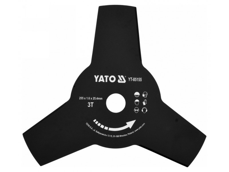 Cuțit cu ac și nas YATO cu trei vârfuri 255 x 25,4 x 1,6 mm