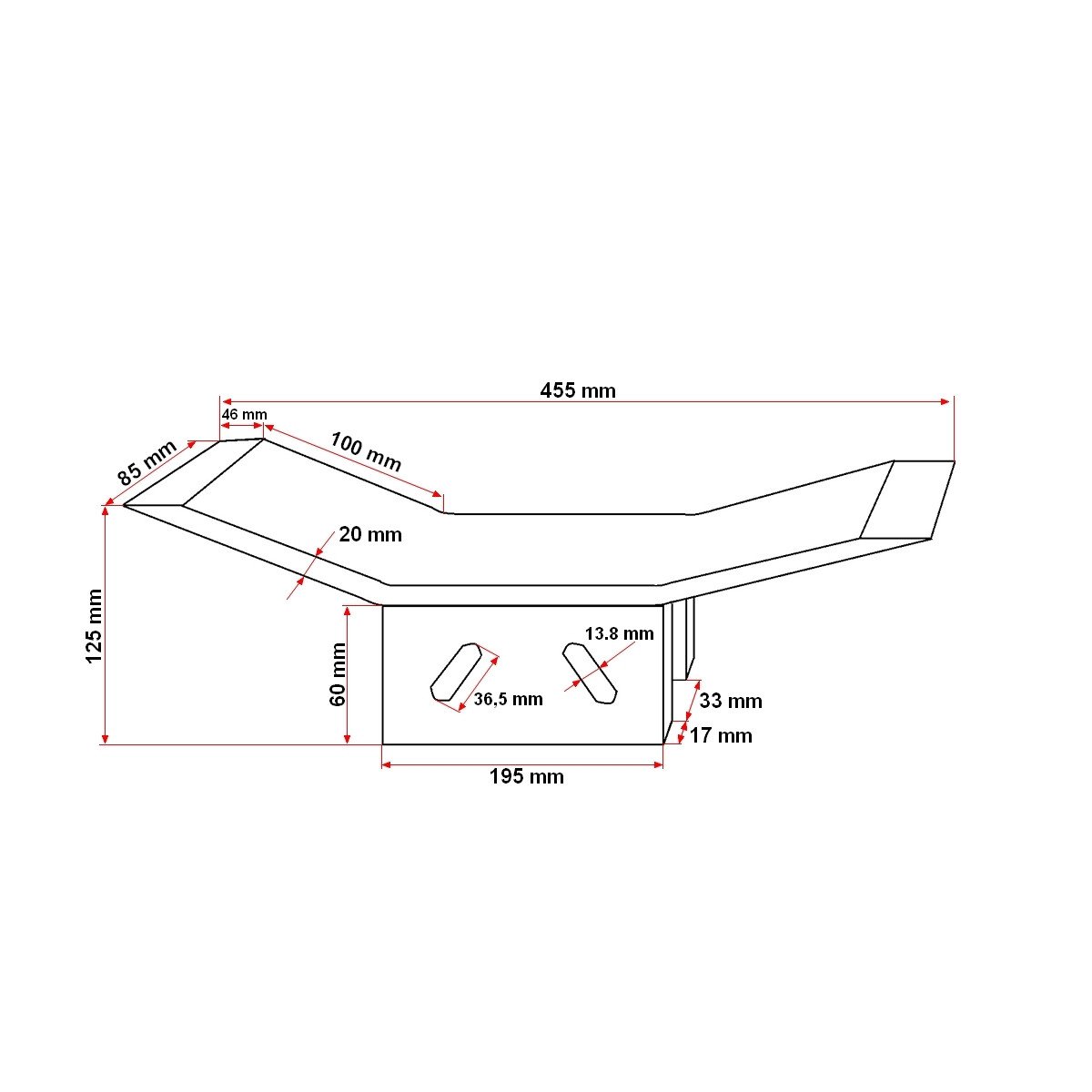 Cutit fata dalta brat frontal pentru scarificator, Cod: DISTF58, Brand: BRECKNER GERMANY