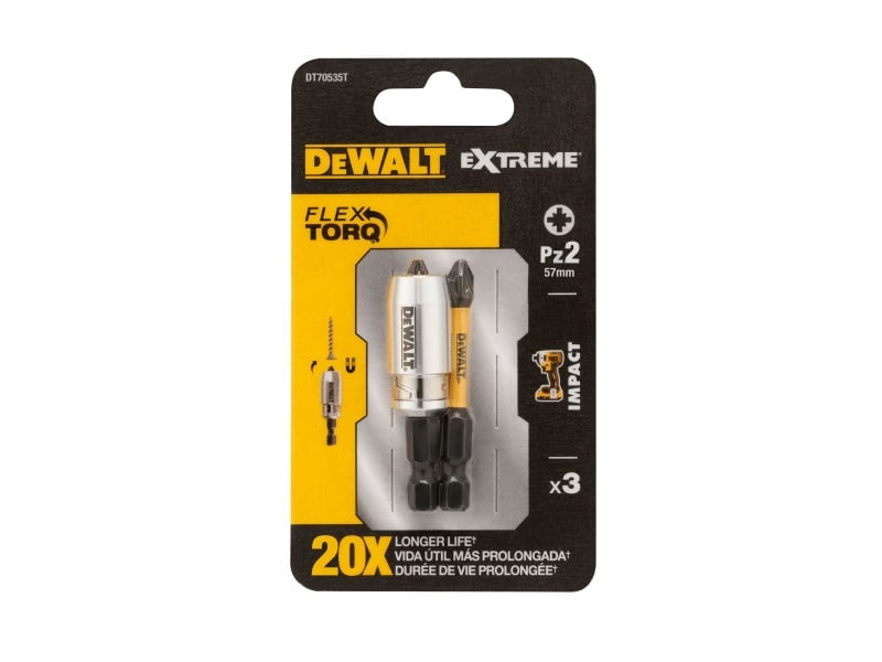 DEWALT Extreme Impact vârf bit + suport PZ2 x 50 mm (2 buc)