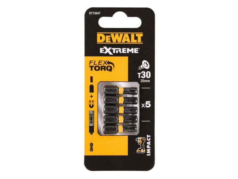 DEWALT Extreme Impact vârf de bit T30 x 25 mm (5 buc) - 1 | YEO