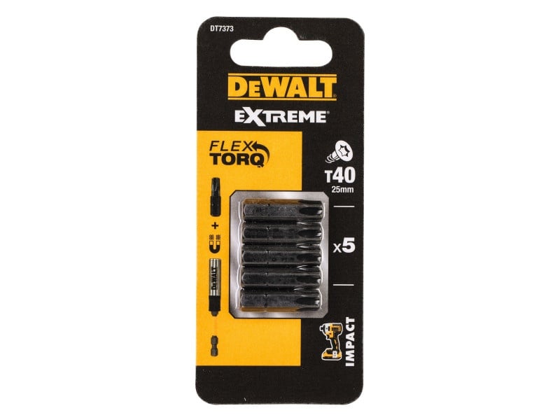 DEWALT Flex Torq vârf de bit T40 x 25 mm (5 bucăți) - 1 | YEO