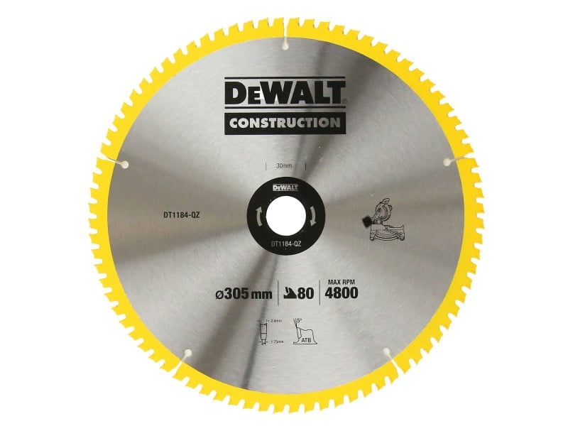 DEWALT Lamă de ferăstrău pentru lemn 305 x 30 x 2,4 mm / 80T ATB