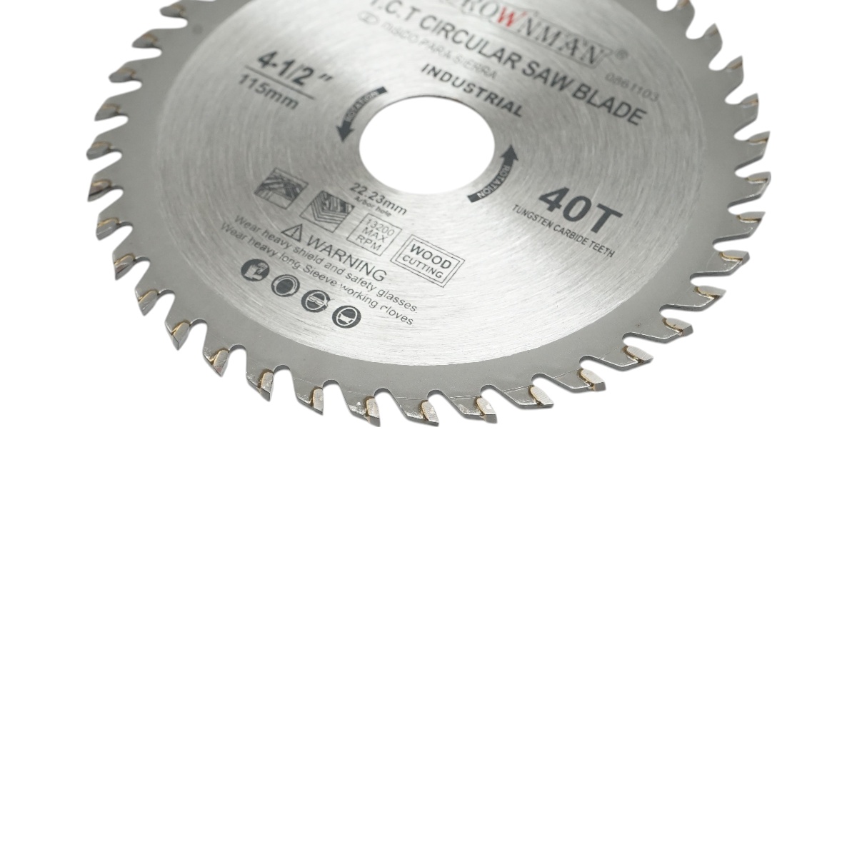 Disc circular vidia pentru lemn 115x22.23mm, viteza max. 13200rpm, 40 dinti, industrial , Cod: DISPT23, Marca: CROWNMAN - 2 | YEO