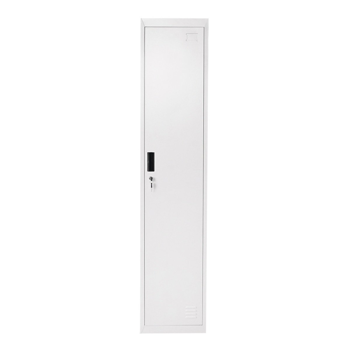 Dulap metalic fiset dublu tip vestiar 1800x450x380mm cu usa securizata, 2 rafturi, bara, oglinda si ventilatie, gri, Cod: BK92943, Brand: BRECKNER GERMANY