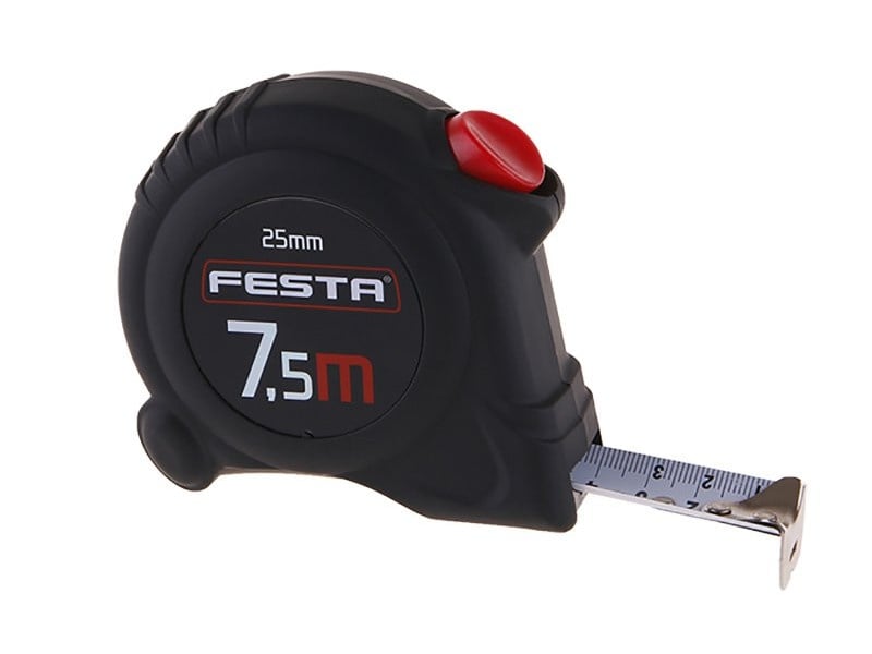 FESTA Bandă de măsurare 7,5 m x 25 mm, cauciucată