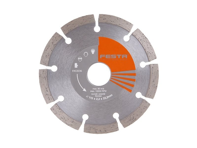 FESTA Disc de tăiere diamantat 115 x 2,2 x 22,2 mm segmentat