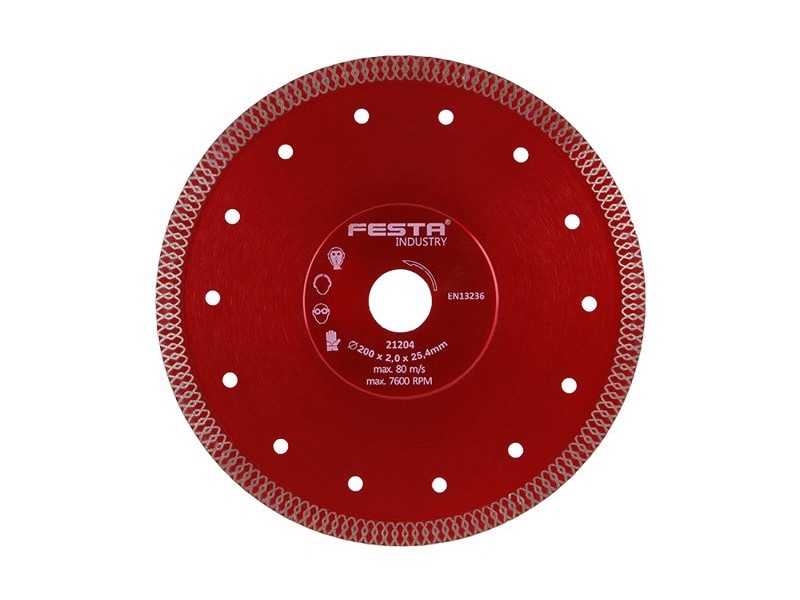 FESTA Disc de tăiere diamantat 200 x 2,0 x 22,2 mm turbo